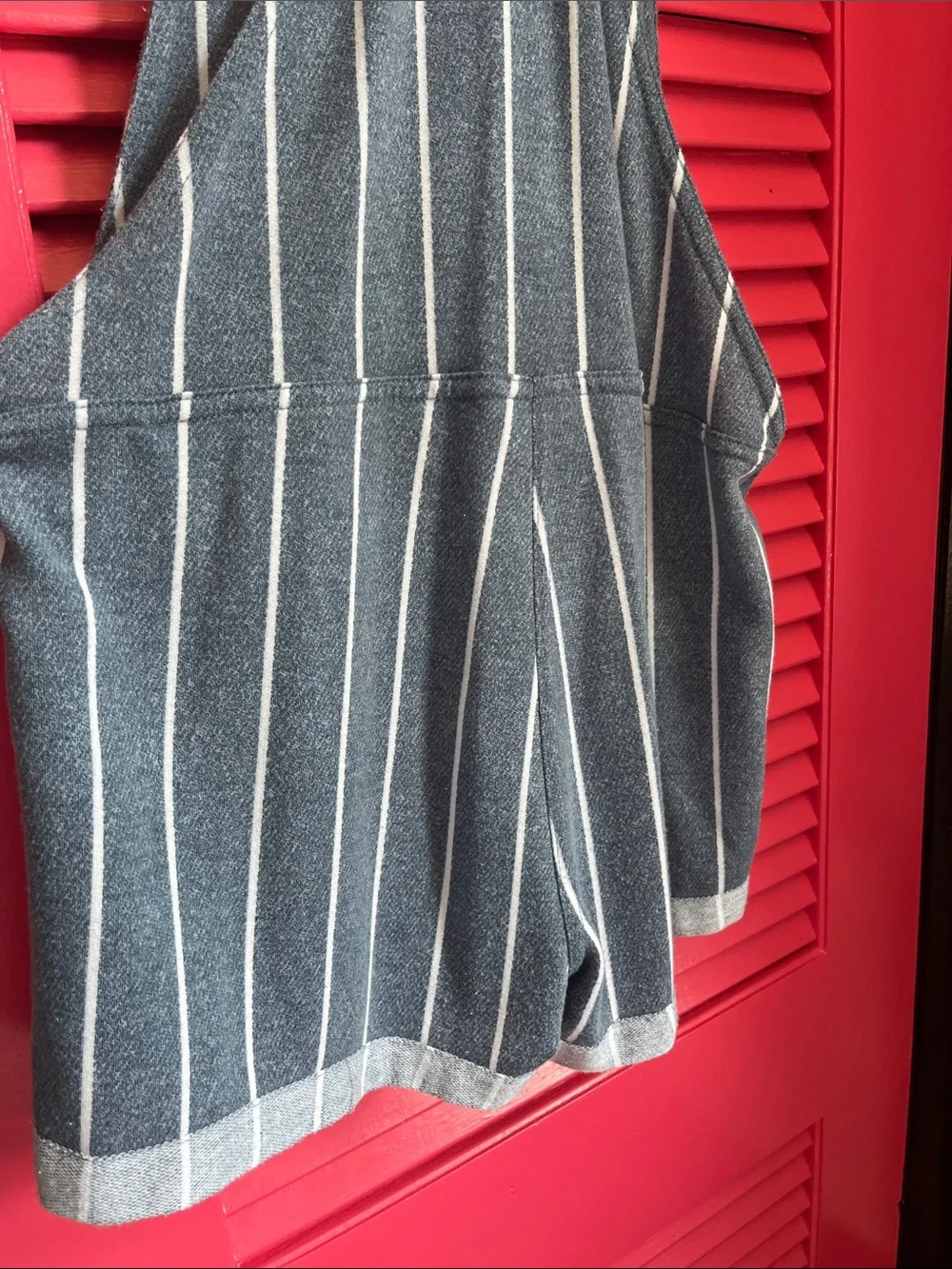 Women’s stripe soft feel jean look style bibs MEDIUM